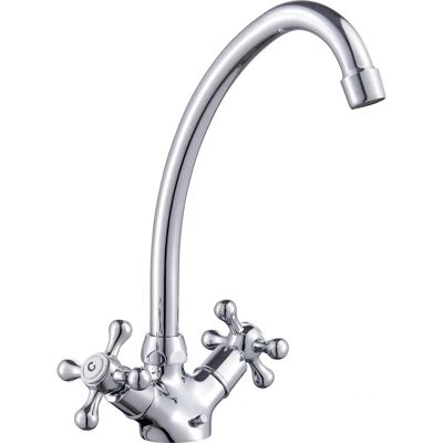 Eurosanit - Grifo de Cocina de Latón Retro Cromado Eurosanit - Grifo de Cocina de Latón Retro Cromado