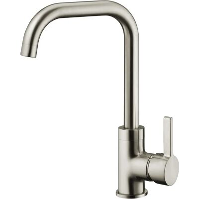 Eurosanit - Grifo de fregadero alto con caño en forma de L - Acero inoxidable Eurosanit - Grifo de fregadero alto con caño en forma de L - Acero inoxidable