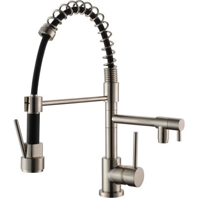 Grifo de Cocina Eurosanit Doble Salida Acero Cepillado Grifo de Cocina Eurosanit Doble Salida Acero Cepillado
