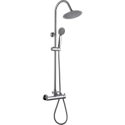 Columna de Ducha Eurosanit Kara - Mezclador Mecánico, Cabezal 210mm, Manguera 1.5m Columna de Ducha Eurosanit Kara - Mezclador Mecánico, Cabezal 210mm, Manguera 1.5m