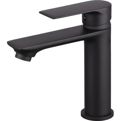 Grifo mezclador de lavabo negro Nytia - Latón, Caño bajo, Mango metálico - Grifo Grifo mezclador de lavabo negro Nytia - Latón, Caño bajo, Mango metálico - Grifo