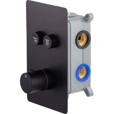 Eurosanit - Mitigeur de douche thermostatique encastrable - Noir - Publicité Eurosanit - Mitigeur de douche thermostatique encastrable - Noir - Publicité