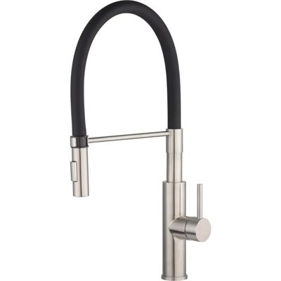 Grifo de Cocina Eurosanit LUNDA - Caño Alto en Acero Inoxidable Cepillado Grifo de Cocina Eurosanit LUNDA - Caño Alto en Acero Inoxidable Cepillado
