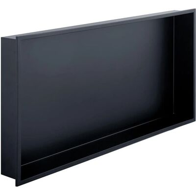 Niche de Douche Eurosanit - 60x30x7cm Inox Noir Mat - Publicité Niche de Douche Eurosanit - 60x30x7cm Inox Noir Mat - Publicité