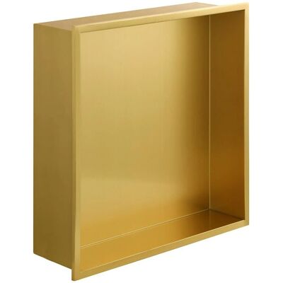 Eurosanit - Nicho de ducha en acero inoxidable 30x30x10cm Dorado Eurosanit - Nicho de ducha en acero inoxidable 30x30x10cm Dorado