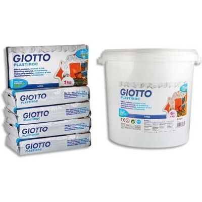 Giotto F33583 Argile Blanche de Modelage - 5 kg, pour adultes et enfants - Publicité Giotto F33583 Argile Blanche de Modelage - 5 kg, pour adultes et enfants - Publicité