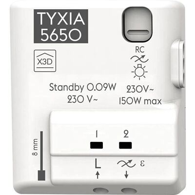 Delta Dore Tyxia 5650 Interrupteur Variateur Sans Fil - Contrôle d'Éclairage - Publicité Delta Dore Tyxia 5650 Interrupteur Variateur Sans Fil - Contrôle d'Éclairage - Publicité