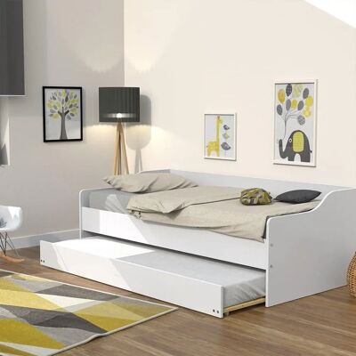 Cama litera SWEET con 2 colchones y cajón - Ahorro de espacio Cama litera SWEET con 2 colchones y cajón - Ahorro de espacio