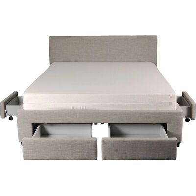 Weber - LUGANO - Gris claro - 160x200 cm - Cama Weber - LUGANO - Gris claro - 160x200 cm - Cama