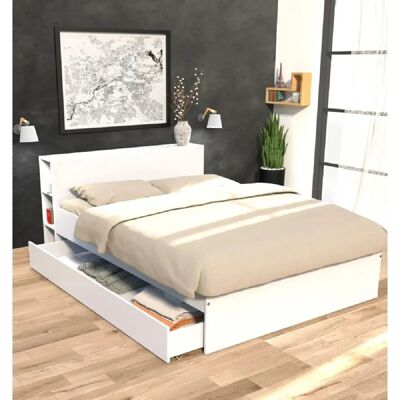 Weber - RIGA - 140x190 cm - Blanco - Cama Weber - RIGA - 140x190 cm - Blanco - Cama