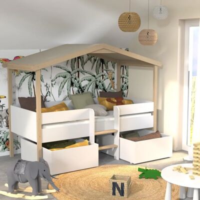 SAROSI Kindbett 90x190 - Umweltfreundlich mit Schubladen SAROSI Kindbett 90x190 - Umweltfreundlich mit Schubladen