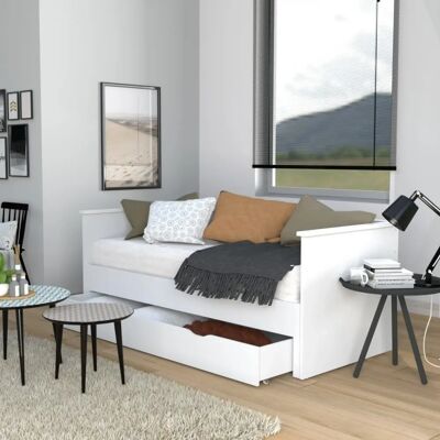 Weber Blanc Mona Sofá Cama Extensible - Muebles para Espacios Pequeños Weber Blanc Mona Sofá Cama Extensible - Muebles para Espacios Pequeños