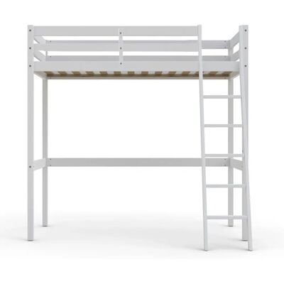 Camif Wolf Lit Mezzanine - 90x190cm, Blanc, Échelle Réversible - Lits en Mezzanine - Publicité Camif Wolf Lit Mezzanine - 90x190cm, Blanc, Échelle Réversible - Lits en Mezzanine - Publicité