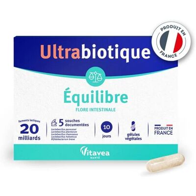 Vitavea Ultrabiotique Équilibre - 10 Capsules Végétales - Complément Probiotique - Publicité Vitavea Ultrabiotique Équilibre - 10 Capsules Végétales - Complément Probiotique - Publicité