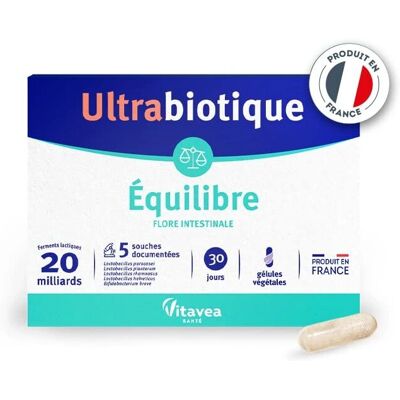 Vitavea Ultrabiotique Équilibre - 30 Capsules Végétales - Complément Alimentaire - Publicité Vitavea Ultrabiotique Équilibre - 30 Capsules Végétales - Complément Alimentaire - Publicité