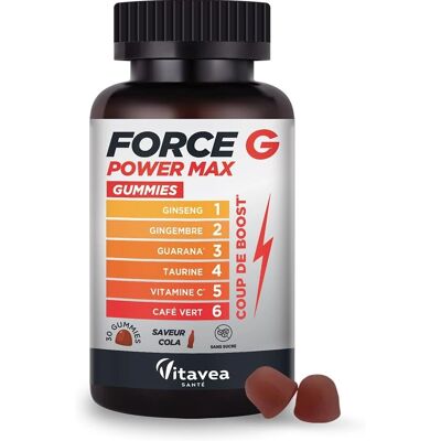 Vitavea G Power Max Ginseng Guarana - 30 Gommes - Compléments alimentaires - Publicité Vitavea G Power Max Ginseng Guarana - 30 Gommes - Compléments alimentaires - Publicité