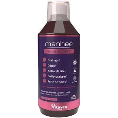 Vitavea Manhaé Draineur Expert - Soutient la Perte de Poids & Detox - 500ml - Publicité Vitavea Manhaé Draineur Expert - Soutient la Perte de Poids & Detox - 500ml - Publicité