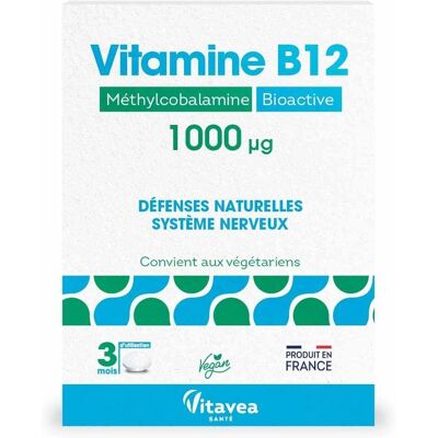 Vitavea Vitamine B12 1000μg - 90 Comprimés - Complément alimentaire - Publicité Vitavea Vitamine B12 1000μg - 90 Comprimés - Complément alimentaire - Publicité