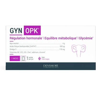 Densmore GYN'OPK Régulation hormonale Équilibre métabolique 30 sachets - Publicité Densmore GYN'OPK Régulation hormonale Équilibre métabolique 30 sachets - Publicité