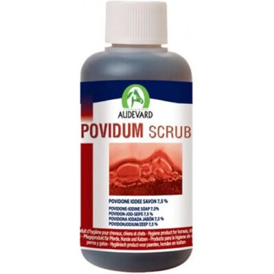 Audevard Povidum Scrub - Gommage - Solution vétérinaire - Publicité Audevard Povidum Scrub - Gommage - Solution vétérinaire - Publicité