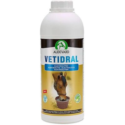Solução de Eletrólitos Vetidral da Audevard - 1 Litro - Suplemento para Cavalos Solução de Eletrólitos Vetidral da Audevard - 1 Litro - Suplemento para Cavalos