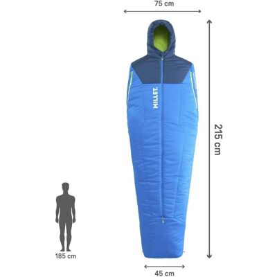 Millet Bossons-2° Reg Sac de couchage - Bleu - Taille unique - Publicité Millet Bossons-2° Reg Sac de couchage - Bleu - Taille unique - Publicité