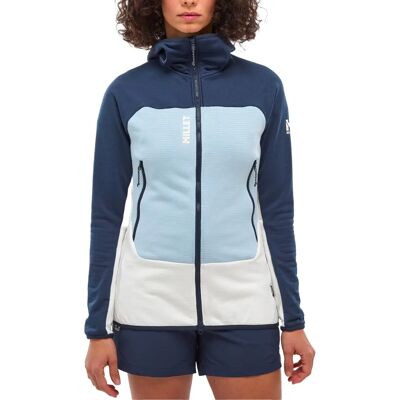 MILLET Veste polaire pour femme Fusion Grid bleu clair - Veste en fleece MILLET Veste polaire pour femme Fusion Grid bleu clair - Veste en fleece
