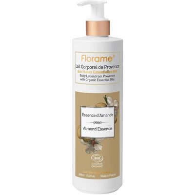 Florame Lait Corporel Amande - Aloe Bio & Tournesol 400ml - Publicité Florame Lait Corporel Amande - Aloe Bio & Tournesol 400ml - Publicité