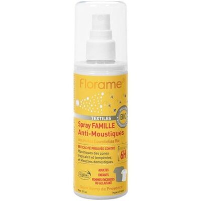 Spray repelente de mosquitos y moscas Florame para telas - Seguro para la familia Spray repelente de mosquitos y moscas Florame para telas - Seguro para la familia