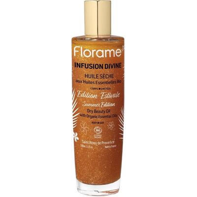 Huile Sèche Divine Infusion Été Bio - 100ml - Publicité Huile Sèche Divine Infusion Été Bio - 100ml - Publicité