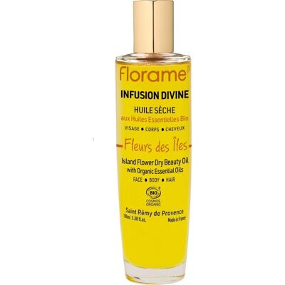 Florame Infusion Divine Huile Sèche Fleurs des Îles 100ml - Flacon - Publicité Florame Infusion Divine Huile Sèche Fleurs des Îles 100ml - Flacon - Publicité