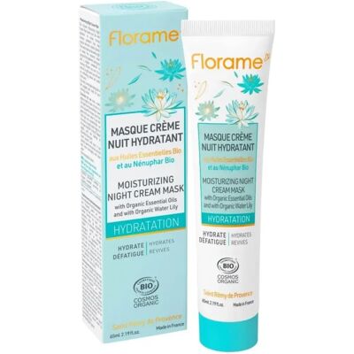 Florame Masque Nuit Hydratant Bio - Soin de Nuit - Publicité Florame Masque Nuit Hydratant Bio - Soin de Nuit - Publicité