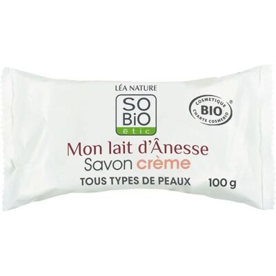 Sapone crema al latte d'asina SO' Bio Etic - 100 g Sapone crema al latte d'asina SO' Bio Etic - 100 g