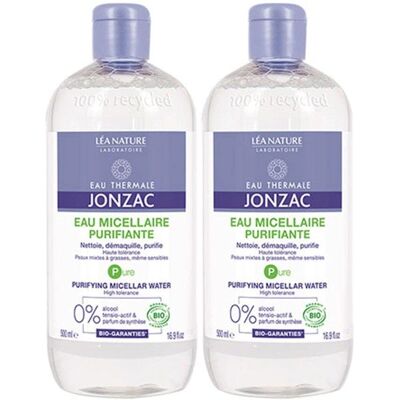 Eau Thermale Jonzac Pure Eau Micellaire - Nettoyant visage pour peaux grasses et sensibles - Publicité Eau Thermale Jonzac Pure Eau Micellaire - Nettoyant visage pour peaux grasses et sensibles - Publicité