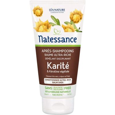 Natessance Shea & Keratin Conditioner - Spülung für sehr trockenes, lockiges Haar Natessance Shea & Keratin Conditioner - Spülung für sehr trockenes, lockiges Haar