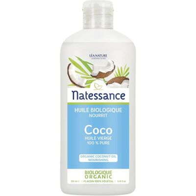 Natessance Bio Kokosöl - Nährend, Kaltgepresst, 250ml Natessance Bio Kokosöl - Nährend, Kaltgepresst, 250ml