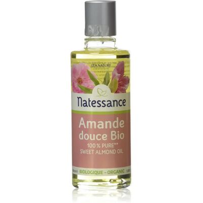 Huile d'amande biologique Natessance - Peaux sensibles - 100ml - Huile visage et corps - Publicité Huile d'amande biologique Natessance - Peaux sensibles - 100ml - Huile visage et corps - Publicité