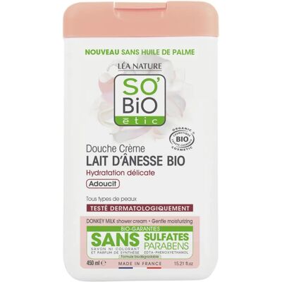 Douche Crème Lait d'Ânesse SO BIO étic - 450 ml - Publicité Douche Crème Lait d'Ânesse SO BIO étic - 450 ml - Publicité