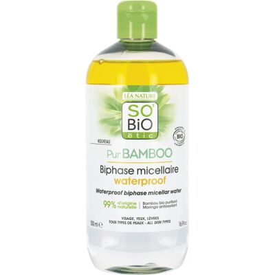 SO'BiO étic Eau Micellaire Biphasique de Bambou Bio 500 ml - Eau Micellaire - Publicité SO'BiO étic Eau Micellaire Biphasique de Bambou Bio 500 ml - Eau Micellaire - Publicité