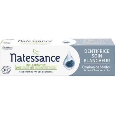 Dentifricio sbiancante biologico con carbone di bambù Dentifricio sbiancante biologico con carbone di bambù