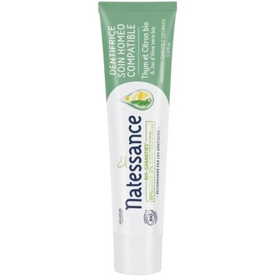 Dentifrice bio Natessance - Compatible homéopathie, 75ml - Publicité Dentifrice bio Natessance - Compatible homéopathie, 75ml - Publicité