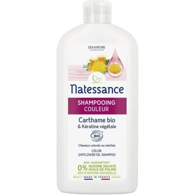 Shampoing Bio de Cártamo Natessance - Kératine & Écologique - 500ml Shampoing Bio de Cártamo Natessance - Kératine & Écologique - 500ml