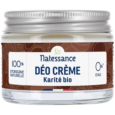 NATESSANCE Bio Sheabutter Deocreme - 50g - Natur & Alkoholfrei NATESSANCE Bio Sheabutter Deocreme - 50g - Natur & Alkoholfrei