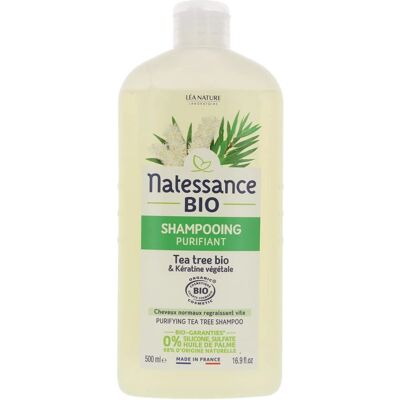 Shampoing Purifiant Bio à l'Arbre à Thé - 500ml - Publicité Shampoing Purifiant Bio à l'Arbre à Thé - 500ml - Publicité