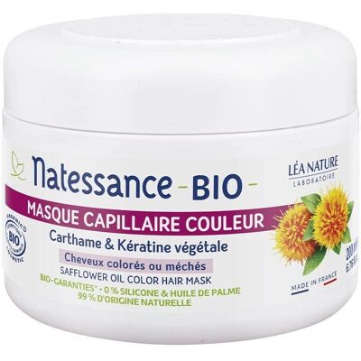 Masque Capillaire Bio à l'Huile de Carthame et Kératine Végétale - Natessance - Publicité Masque Capillaire Bio à l'Huile de Carthame et Kératine Végétale - Natessance - Publicité