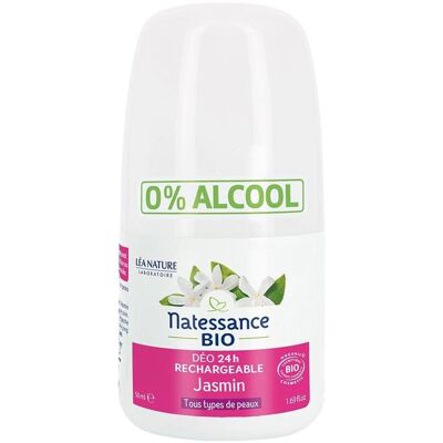 NATESSANCE Déodorant Jasmin Bio Rechargeable - 50ml - 24H Organique - Publicité NATESSANCE Déodorant Jasmin Bio Rechargeable - 50ml - 24H Organique - Publicité