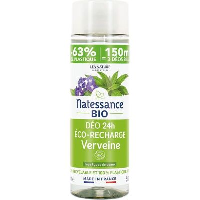 Déodorant Bio Verveine Natessance - Recharge 150ml - Publicité Déodorant Bio Verveine Natessance - Recharge 150ml - Publicité