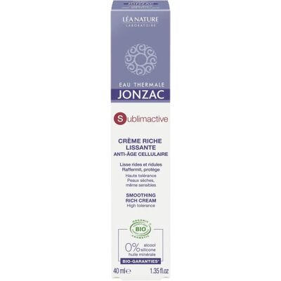Crème Riche Lissante Bio Jonzac - Anti-Âge Peaux Sèches - Publicité Crème Riche Lissante Bio Jonzac - Anti-Âge Peaux Sèches - Publicité