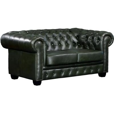 Linea Sofa - Büffelleder Chesterfield Sofa - Grün Linea Sofa - Büffelleder Chesterfield Sofa - Grün