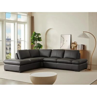 Vente-unique Onyx Ledercornersofa - Linke Ecke - 5 Sitze - Modernes Design Vente-unique Onyx Ledercornersofa - Linke Ecke - 5 Sitze - Modernes Design